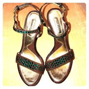 Cesare Paciotti leather heel sandal